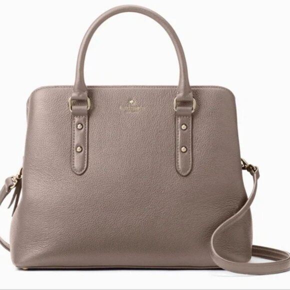 Kate Spade Larchmont Avenue Cityscape Pebbled Leather Satchel- NEW